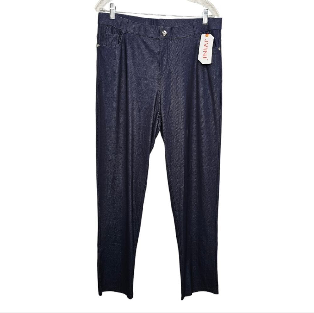 JVINI Charcoal Blue 5 Pocketed Leggings 2XL